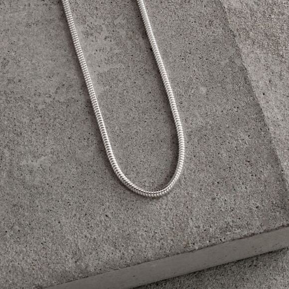 Mens Real Sterling Silver Snake Chain, Thick Flexible Snake Chain, 925 Italy - Picture 2 of 5